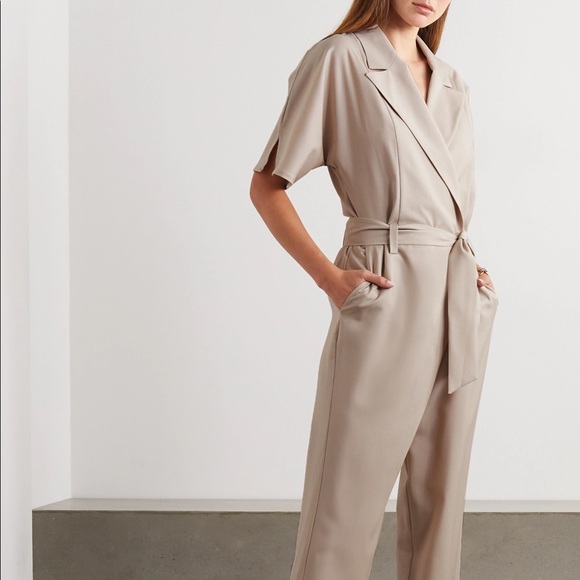 Envelope 1976 Casablanca Jumpsuit Romper Beige Tan Wool Net-A-Porter 38 6 8 S M - Picture 10 of 14
